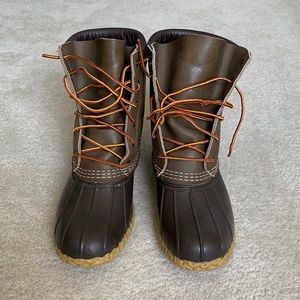 EUC LL Bean Bean Boots 8 inch style in Olive/Brown size 7